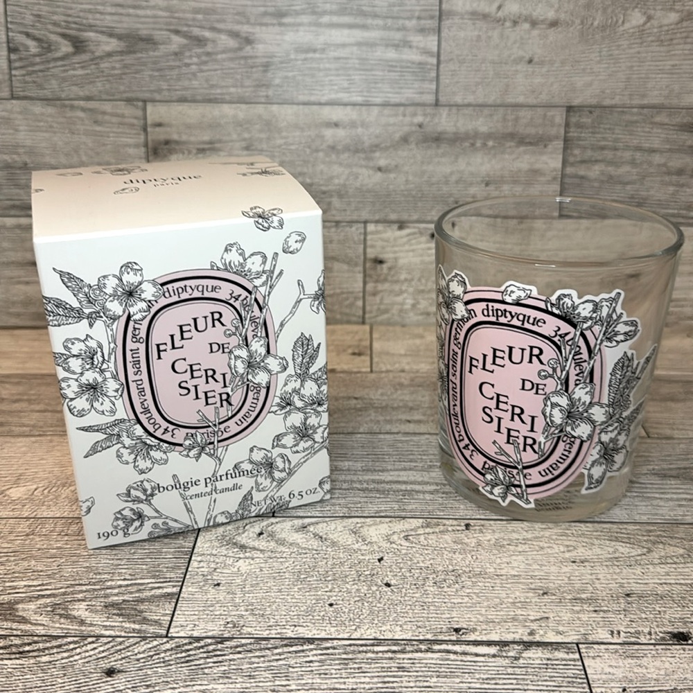 Diptyque Empty Glass Candle Jar Fleur de Cerisier